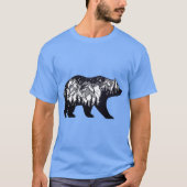 Wanderlust California Bear Silhouette with Mountai T-shirt (Voorkant)