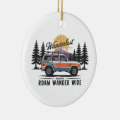 Wanderlust Camper - Zwerven en Zwerven Wandelend B Keramisch Ornament (Rechts)