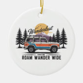 Wanderlust Camper - Zwerven en Zwerven Wandelend B Keramisch Ornament (Voorkant)