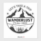 Wanderlust Camping Sticker (Vel)