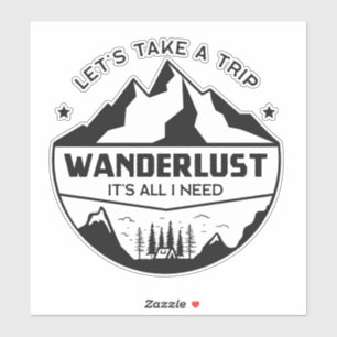 Wanderlust Camping Sticker