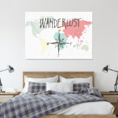 Wanderlust Canvas Afdruk (Insitu (Slaapkamer))