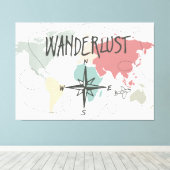Wanderlust Canvas Afdruk (Insitu (Houten vloer))