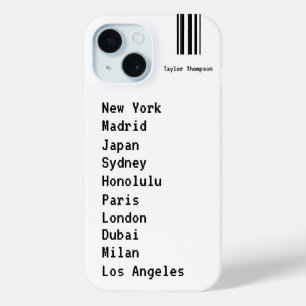 Wanderlust Custom Places Travel geïnspireerd iPhone 15 Case