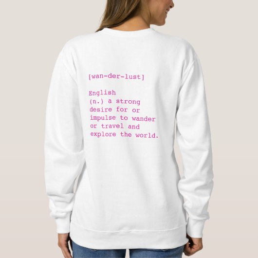 Wanderlust Dames Crewneck Sweatshirt (Achterkant)