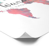 Wanderlust-definitie over de Wereldkaart van de wa Poster (Hoek)
