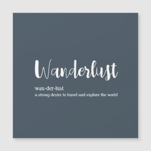 Wanderlust-definitie witte grijze blauwe kleur