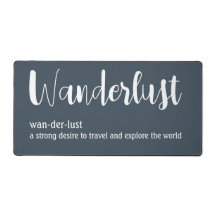 Wanderlust-definitie witte grijze blauwe kleur