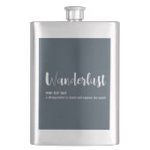 Wanderlust-definitie witte grijze blauwe kleur flacon (Voorkant)
