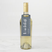 Wanderlust-definitie witte grijze blauwe kleur flessenhanger (Op fles)