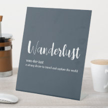 Wanderlust-definitie witte grijze blauwe kleur