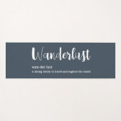 Wanderlust-definitie witte grijze blauwe kleur yogamat (Voorkant (horizontaal))