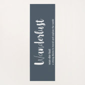 Wanderlust-definitie witte grijze blauwe kleur yogamat (Achterkant)