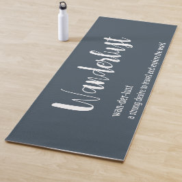 Wanderlust-definitie witte grijze blauwe kleur yogamat