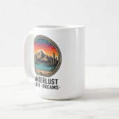 Wanderlust Desert Dreams Retro Sunset Travel Koffiemok (Voorkant links)