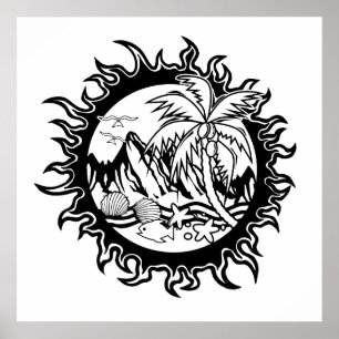 Wanderlust die Tropische ruimtes onderzoekt Poster