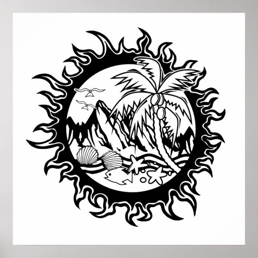 Wanderlust die Tropische ruimtes onderzoekt Poster (Voorkant)