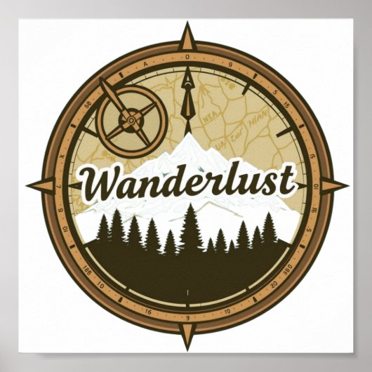 Wanderlust Digital Download - DTF Printable Poster (Voorkant)