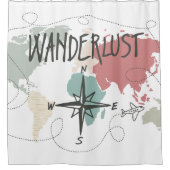 Wanderlust Douchegordijn (Voorkant)