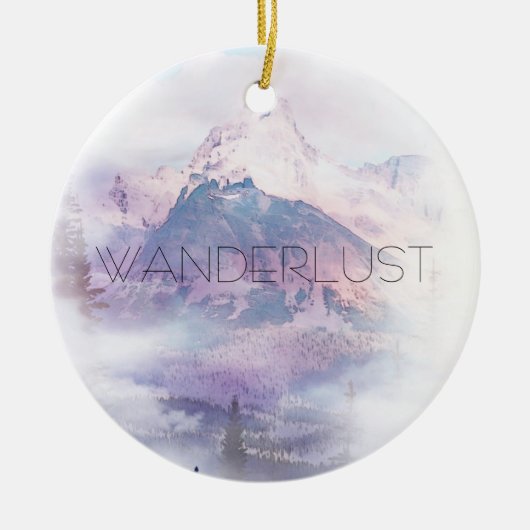 Wanderlust Dreamweaver Mountain Keramisch Ornament (Voorkant)