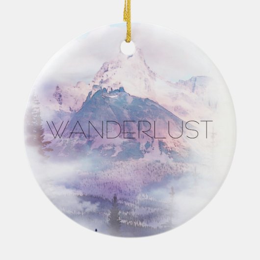 Wanderlust Dreamweaver Mountain Keramisch Ornament (Achterkant)