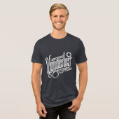 Wanderlust – Elegante Metallic Typografie Tri-Blend Shirt (Voorkant volledig)