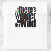 Wanderlust. Er is Wonder in the Wild. Avontuur Vierkante Sticker (Tas)