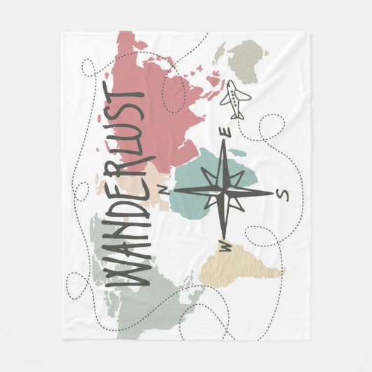 Wanderlust Fleece Deken (Voorkant)