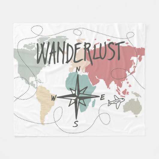 Wanderlust Fleece Deken (Voorkant (Horizontaal))