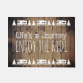 Wanderlust Geniet van de Ride Camper Trailer Deurmat (Voorkant)