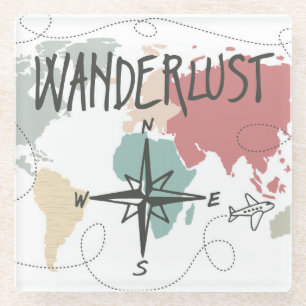 Wanderlust Glazen Onderzetter