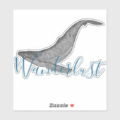 Wanderlust Humpback Whale Sticker (Vel)
