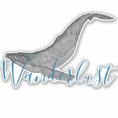 Wanderlust Humpback Whale Sticker (Voorkant)