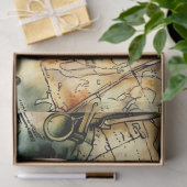 "Wanderlust Impressions: Kaarten & Reizen" Tissuepapier (Geschenk)