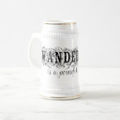 Wanderlust is een krachtige ziekte bierpul (Voorkant links)