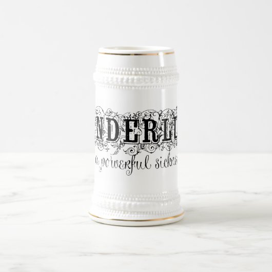 Wanderlust is een krachtige ziekte bierpul (Center)