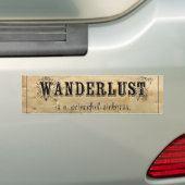 Wanderlust is een krachtige ziekte bumpersticker (Op auto)