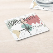 Wanderlust Kartonnen Onderzetters (Schuin)