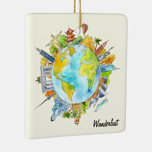 Wanderlust Keramisch Ornament (Rechts)