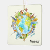 Wanderlust Keramisch Ornament (Links)