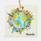 Wanderlust Keramisch Ornament (Voorkant)