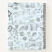 Wanderlust-laptop met reisjournaal notitieboek (Achterkant)