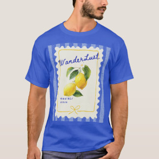 Wanderlust Lemon Tee: Reisshirt met vintage inspir T-shirt