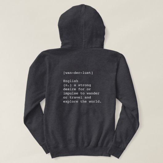 Wanderlust Mannen Hoodie (Design achterkant)