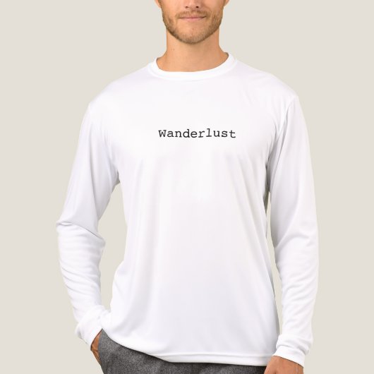 Wanderlust Mannen Lange Mouw Bella Canvas T-shirt (Voorkant volledig)