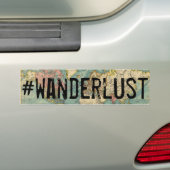 Wanderlust  Map Bumpersticker (Op auto)
