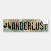 Wanderlust  Map Bumpersticker (Voorkant)