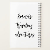 Wanderlust Meisjessilhouet in Rode Hart Notitieboek (Achterkant)