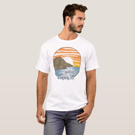 Wanderlust Mountain Beach Adventure T-shirt (Voorkant volledig)