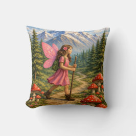 Wanderlust Mountain Fairy Hiker Fairycore Mushroom Kussen